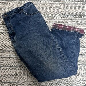 Dickies Men’s flannel lined Relaxed Fit Jeans Big and Tall 42x32